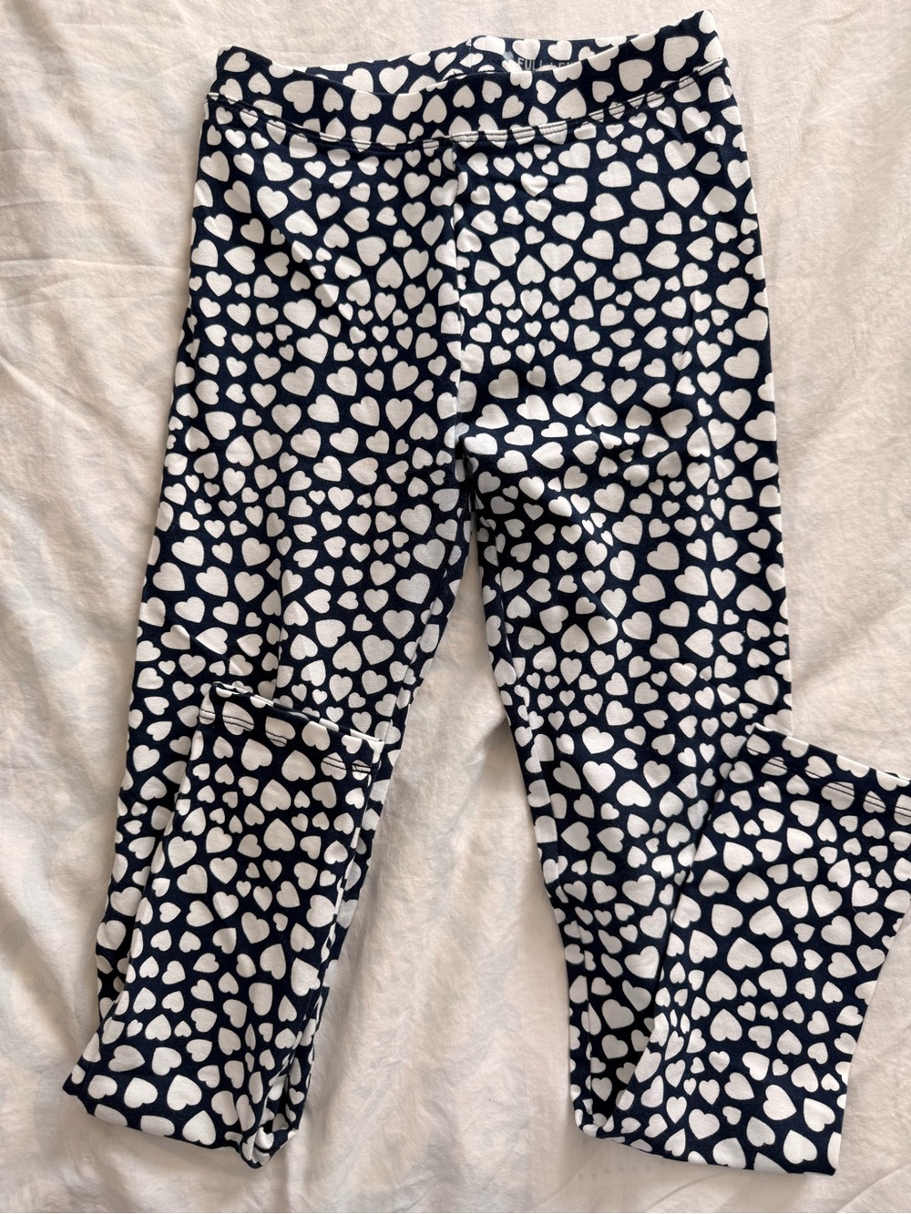 Crewcuts girls Navy Blue Heart Print Leggings